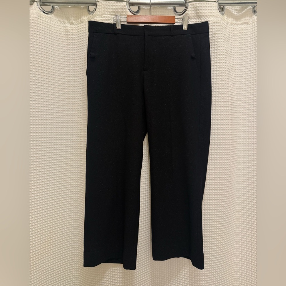 Banana Republic Black Sparkly Straight-Leg Dress Pants/Slacks - Size 10
